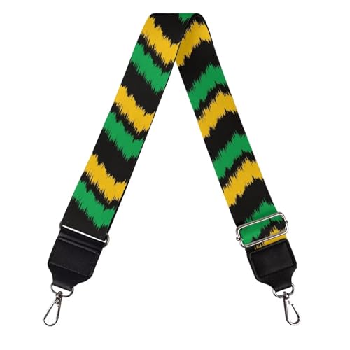 Image of TODIYADDU Yellow Green Stripe Bag Straps for Handbags Replacement Wide Shoulder Strap Straps for Crossbody Bags Women Fit for Handbag Wallet Crossbody Computer Bag for Girls Mom Men