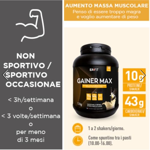 Eafit Gainer Max Goût Vanille Noisette 1 1kg - vue 6