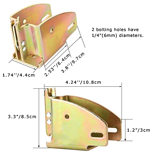 Atptool E Track Wood Beam Socket Fittings,E Track Beam Socket,E-Track Accessories Wood Beam Brackets,Cargo Storage Lumber Bracket For Cargo Control, Shelf Brackets,Cargo Trailer (4) #TOP1