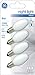 GE Incandescent Light Bulbs, C7 Night Light Bulbs, 4-Watts, 14-Lumens, White, Candelabra Base, 4-Pack, Light Bulbs for Plug-In Night Light
