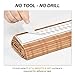 LazBlinds No Tools No Drill Bamboo Roller Shades, Cordless Bamboo Blinds, Light Filtering Roll Up Blinds for Windows, French Door, Porch or Patio, 12'' W x 40'' H, Ceylon Light Russet