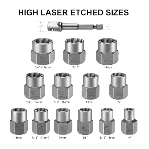 Extractor de tornillo con zócalo de metal de alta resistencia estructural 6