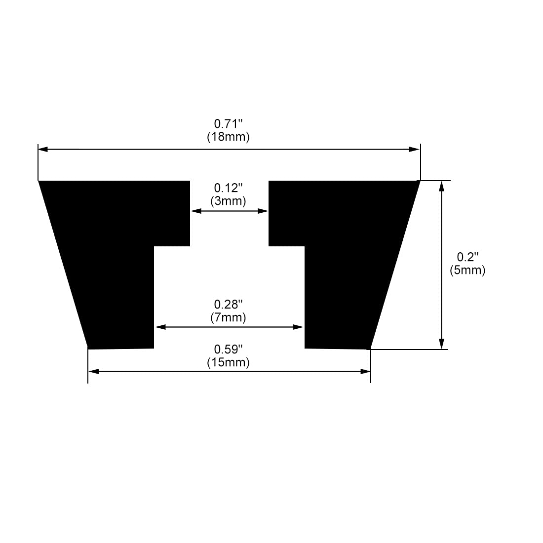 Pieds En Caoutchouc Pare-chocs 4 Pièces - Dimensions D18x15xH5mm, Noir, Neufs Marque Uxcell