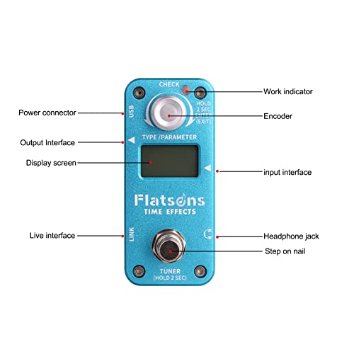 ereqeip Pédale Multi-Effets | Pédale de Guitare accordeur de Guitare 3 en 1,Pédale de Guitare à Distorsion avec indicateur LED, pédale de Guitare en Alliage d’aluminium pour métal Overdrive sans Voix - Les Beatles, Paul McCartney, John Lennon, RIngo Starr, George Harrison ereqeip Pédale Multi-Effets | Pédale de Guitare accordeur de Guitare 3 en 1,Pédale de Guitare à Distorsion avec indicateur LED, pédale de Guitare en Alliage d'aluminium pour métal Overdrive sans Voix – Image 5