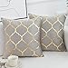 Kissenbezüge 2er-Pack Kissenbezug Modern Zierkissenbezüge Quatrefoil Akzent Geometrisch Dekokissenbezüge Schalen für Zuhause Sofa Couch 45cm x 45cm，grau