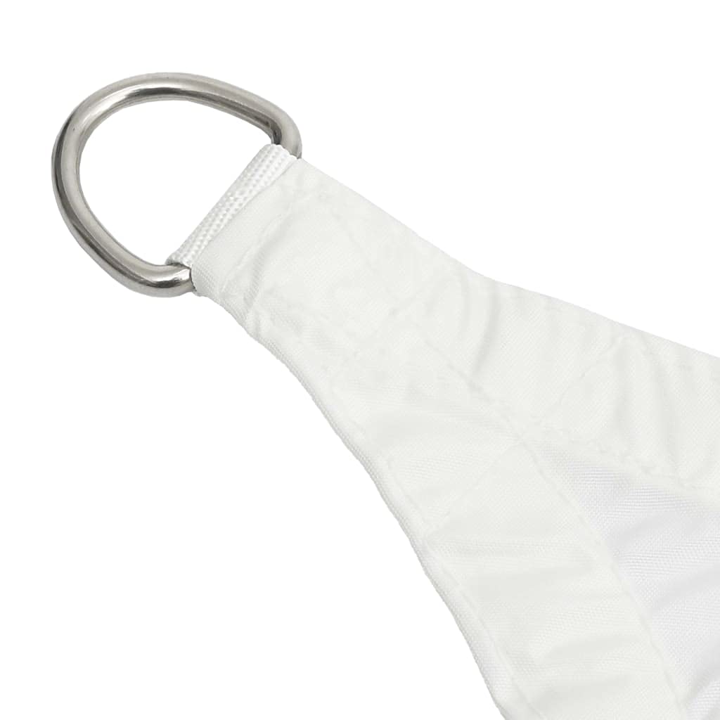 Voile d'ombrage, triangle, protection solaire, protection contre les intempéries, imperméabilisée, pour jardin extérieur avec cordes et kit de fixation, 3 x 3 x 3 m, tissu Oxford blanc.