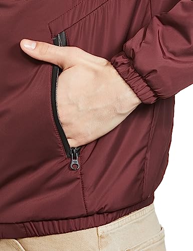 Image of The Indian Garage Co Men Slim Fit Solid Bomber Jackets