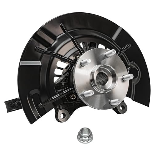 Image of Detroit Axle - Front Left Steering Knuckle for 2012-2017 Toyota Camry 2013-2016 Avalon, Driver Side Steering Knuckle & Wheel Bearing Hub Assembly 2014 2015 Replacement