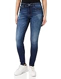 Armani Exchange Women's Contrast stitchings, Dark wash, Cropped Jeans, Indigo Denim, Extra Small