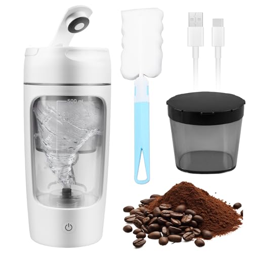 WIYETY Elektrischer Protein Mixer Mit Pulverfach: 650ML Automatischer...