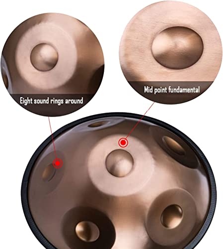 Handpan Drum en Re menor 9 Notas 22 Pulgadas Acero miniatura 5
