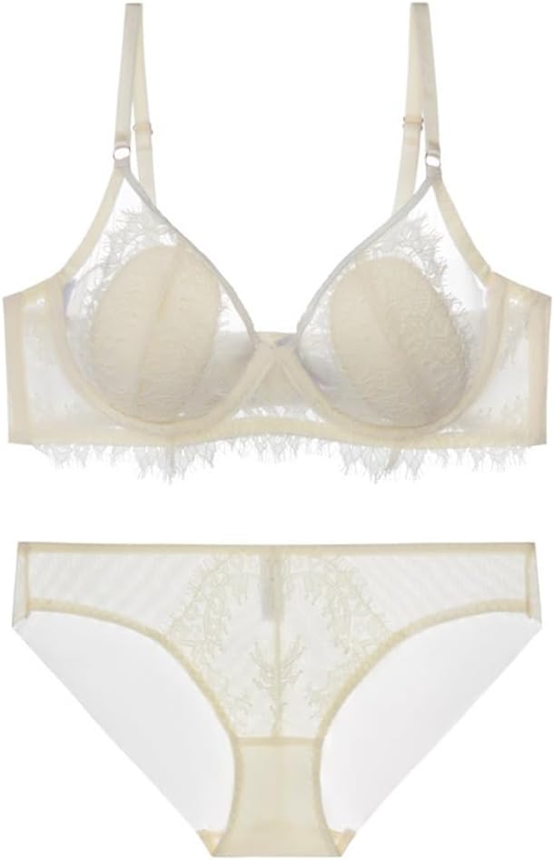 Bra Set With A Large Chest And A Small Anti Convex Point Thin Lace Lingerie