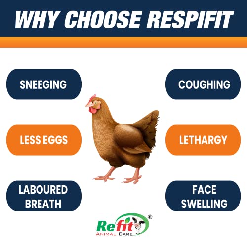 REFIT ANIMAL CARE Cough Cold Herbal Tonic for Cow, Buffalo, Sheep, Goat, Calf, Chick, Broiler, 5 LTR, Respifit