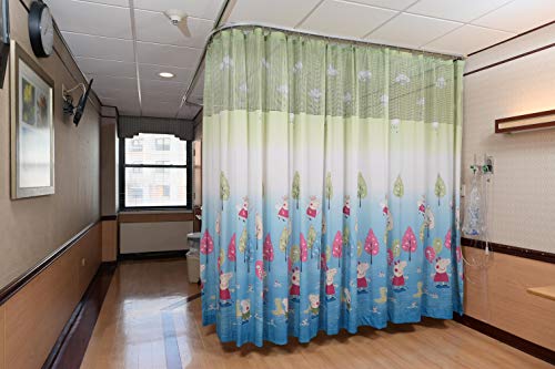 Hospital Curtain, Cubicle Curtain, Bed Divider, Professional Medical Privacy Curtain with Grommets Flame Resistance (12' W x 8.5' H)