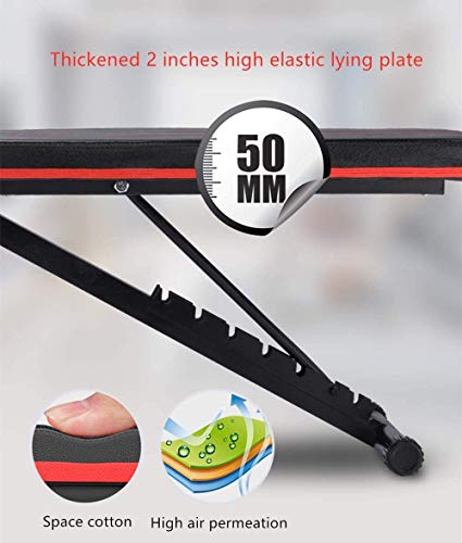 Nisorpa Dumbbell Bench Foldable Weight Bench With Adjustable Backrest and Priest Stool For Full Body Training Workout Sit Up