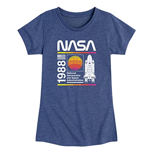 HYBRID APPAREL - NASA - Space Shuttle Logo - Toddler and Youth Girls Short Sleeve Graphic T-Shirt