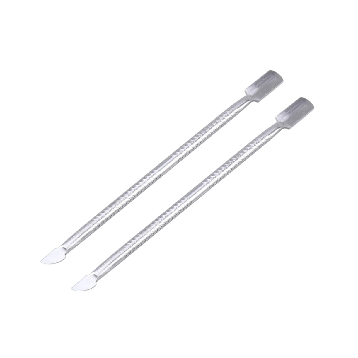 MUSISALY 2Pcs Stainless Steel Cuticle Spoon Pusher Kit for Nail Care Professional Manicure Tools for Easy Cuticle Removal and Nail Treatment