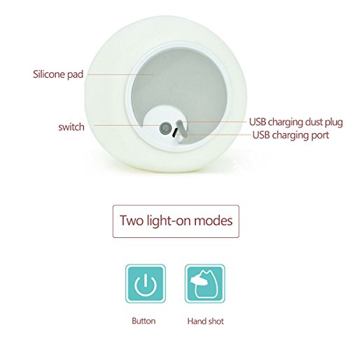 Moebulb Children Night Light 7 Colorful Silicon Cute Cat Led Night Light Lamp Usb Rechargeable Desk Light For Baby Kids Bedside Bedroom Children Study Lamp #TOP6