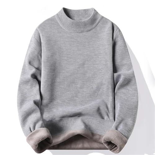 Men's Casual Slim Fit Turtleneck Knitted Sweater with High Collar Pullover and Double Collar for Cool Seasons Tops3