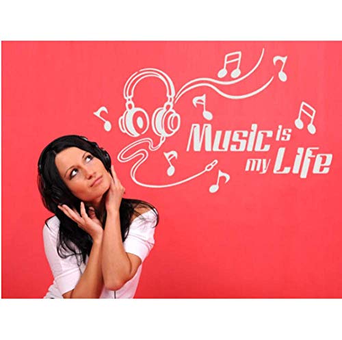 WYFCL La Musique Est Toute La Référence dans Ma Vie Stickers Muraux en Vinyle Maison Salon Murale Art Décoration 33X55Cm