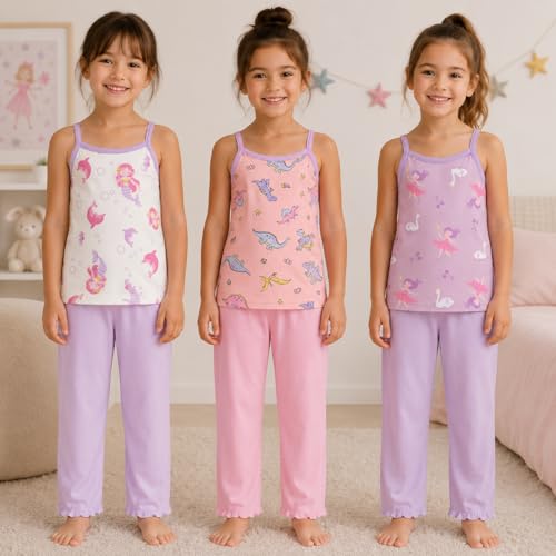 Image of benetia Girls' Soft Cotton Undershirts 3-Pack