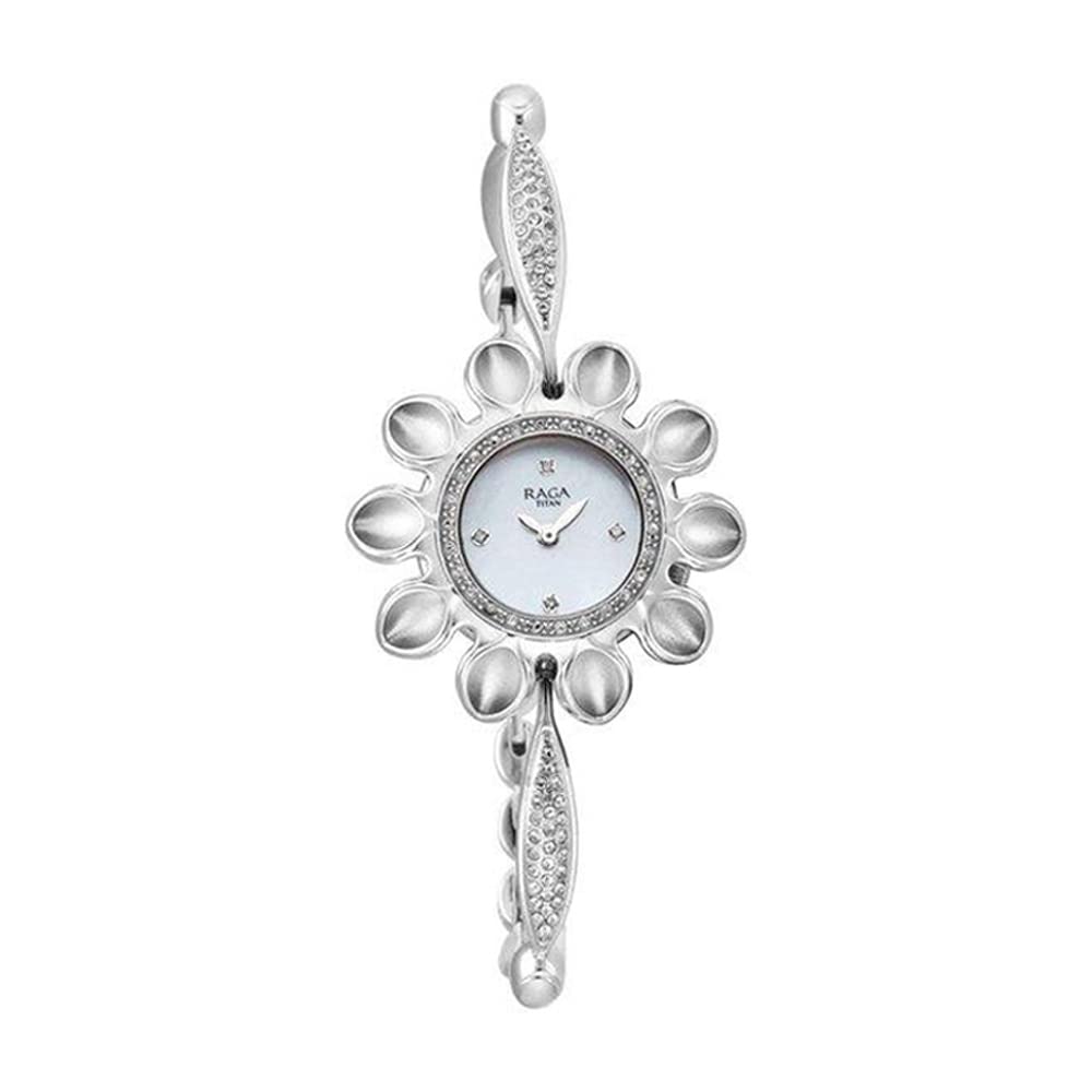 Titan Womens Analog Multicolor Dial Silver Band Stainless Steel Watch (B09K4F5K2Y) Amazon Price History, Amazon Price Tracker