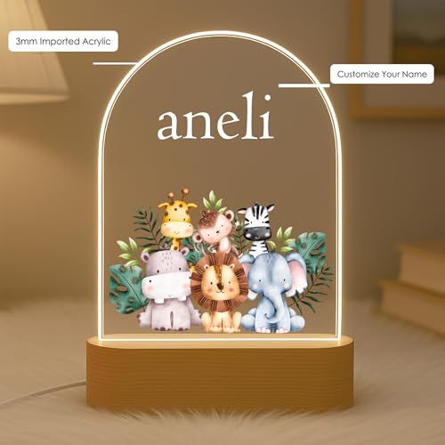Image of Acrylic Customized Name LED Lamp Personalized Night Light with Name Custom Gift for Anniversary Home Decor for Men Birthday Gift Kids Friend Return Gift Kids Birthday (Design 6)