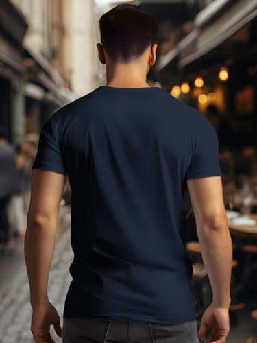 Image of BULLMER Trendy Printed Cotton Blend Crew Neck /Round Neck Half Sleeve Tshirt for Men- Pack of 2