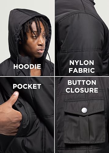 Image of X RAY Mens Puffer Jacket, Warm Parka Coat for Winter, Hooded Jacket for Men Cold Weather