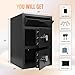 9.5 Cu Ft Extra Large Double Door Fireproof Drop Safe for Business Heavy Duty Safe Box with Drop Slot Anti-Theft Money Drop Box with Lock and Slot Anti-Fishing for Cafe Restaurant Gas Station