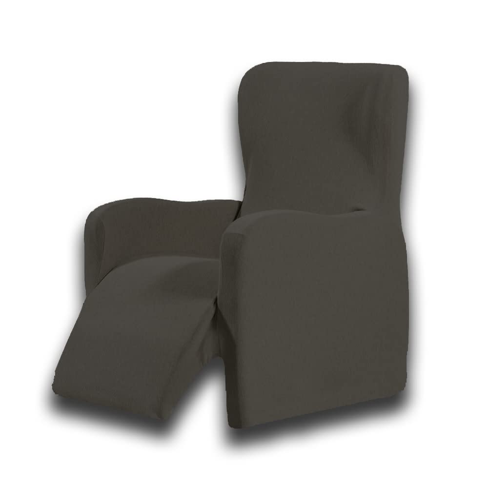 Dorian Home Copripoltrona Relax Reclinabile Elasticizzato Made In Italy - 6 Colori Disponibili (Cenere)