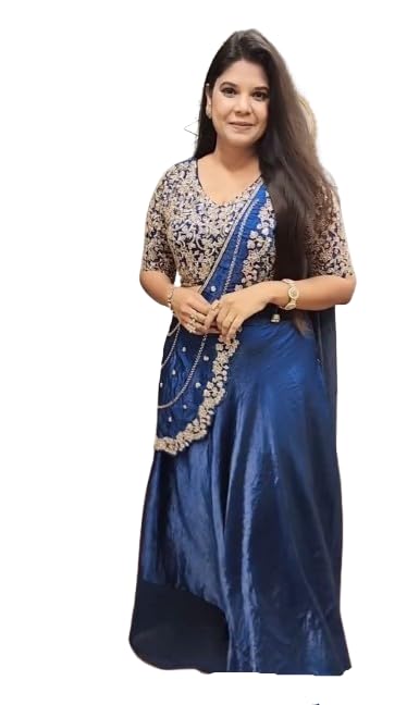 Lehenga Choli For Womens And Girls fandy satin silk, Ready in our new Indowestern set with Embroidery Work Lehenga Choli Wedding new letest ready to wear party-image-48