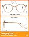 TIJN Blue Light Blocking Glasses Men Women Vintage Thick Round Rim Frame Eyeglasses