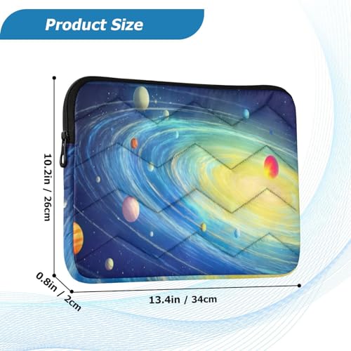 Funda para portátil 13-14 pulgadas con diseño sistema solar miniatura 3