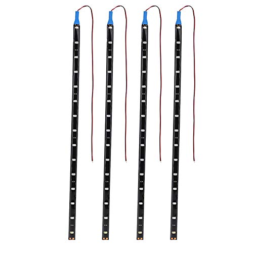 EBTOOLS pour bande de lumière fixe led moto pour bande led moto bleu pour bande de led tracteur Bande de lumière LED bleu 30cm, 15 LED étanche voiture auto moteurs camion bande de lumière flexible au