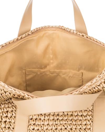 Image of Roxy Women's Beach Tote Bag | Travel | Vacation | Straw | Lightweight | Breathable