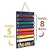 AFUOWER Martial Arts Belt Holder Hanging Display for 8 Belts, Hold 5 Medals (Navy Blue)