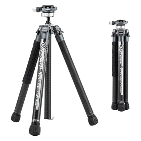 Fotopro Carbon Fiber Tripod 1.7lbs Ultralight 62 Inch Portable Compact Travel Tripod for Camera DSLR Load up to 22lbs X-Aircross 3 Lite Grey Cover