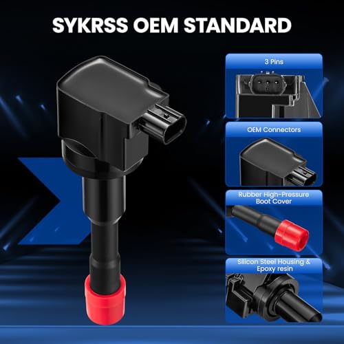 Image of Set of 8 Ignition Coil UF374 Compatible with Honda Civic 2003 2004 2005 2006 2007 2008 2009 2010 2011 1.3L l4 2003-2011 Civic Replaces C1408 30521PWA003 E404 UF-374 GN10248 30521REAZ01 C688