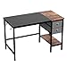 HOMIDEC Bureau d'ordinateur,Table de Bureau avec tiroirs Bureau d'écriture d'étude pour la Maison avec étagères de Rangement, Bureaux et postes de Travail pour Bureau à Domicile Chambre 100x50x75cm