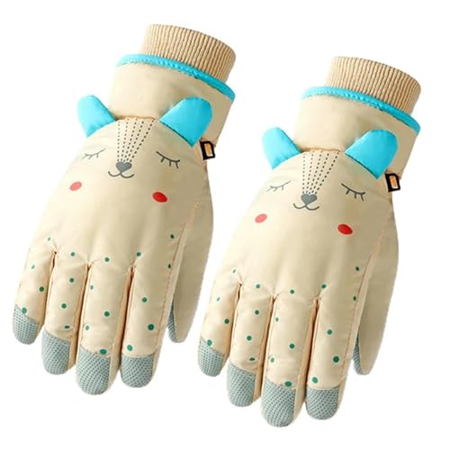 Gants de neige imperméables enfants gants thermiques hiver 6-12 ans