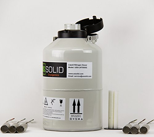 U.s.solid 6L Cryogenic Container Liquid Nitrogen Tank Semen Dewar With 6 Canisters Carry Bag #TOP1