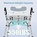 Shower Chair for Inside Shower, BRITULIF 550 lbs Heavy Duty Shower Chair for Elderly and Disabled, Shower Seat with 6 Height Adjustable, Ideal for Adult and Senior Bathroom Needs
