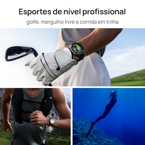 Smartwatch, HUAWEI WATCH GT 5 Pro 46mm, Cerâmica e Titânio, Monitoramento Esportivo Profissional, Mapas de campos de golfe, Até 2 Semanas de Bateria, Compatível com iOS e Android, Preto - Imagem 3