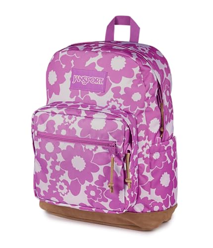 Image of JanSport Right Pack Backpack - Durable Daypack with Padded 15 Laptop Sleeve, Spacious Main Compartment & Integrated Water Bottle Pocket - Blossom Bae Pink