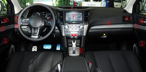 Décalcomanies carbone 5D Subaru: masquez les rayures de la console centrale 2010-2014