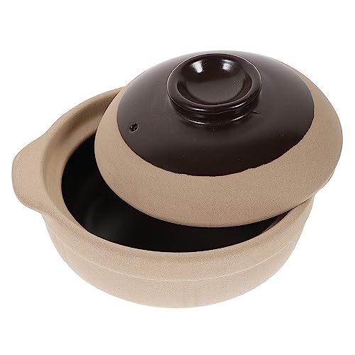 FUNOMOCYA Cazuelas Antiadherentes Con Tapas Para Guisos Terracota Sopas Cerámica Sin Esmaltar Ollas De Cocina De Barro