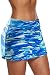 REKITA Women Swim Skirt Solid Color Waistband Skort Bikini Bottom