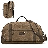 S-ZONE Vintage Crazy Horse Leather Men's Travel Duffle luggage Bag