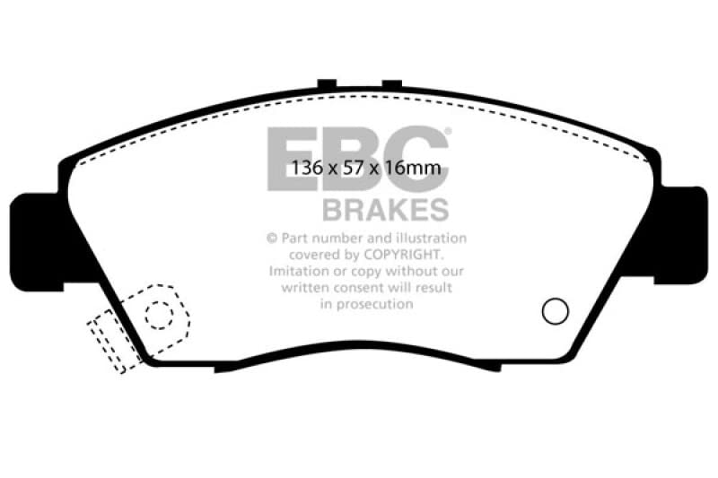 Image of EBC Brakes DP4891R Yellowstuff Street and Track Brake Pad